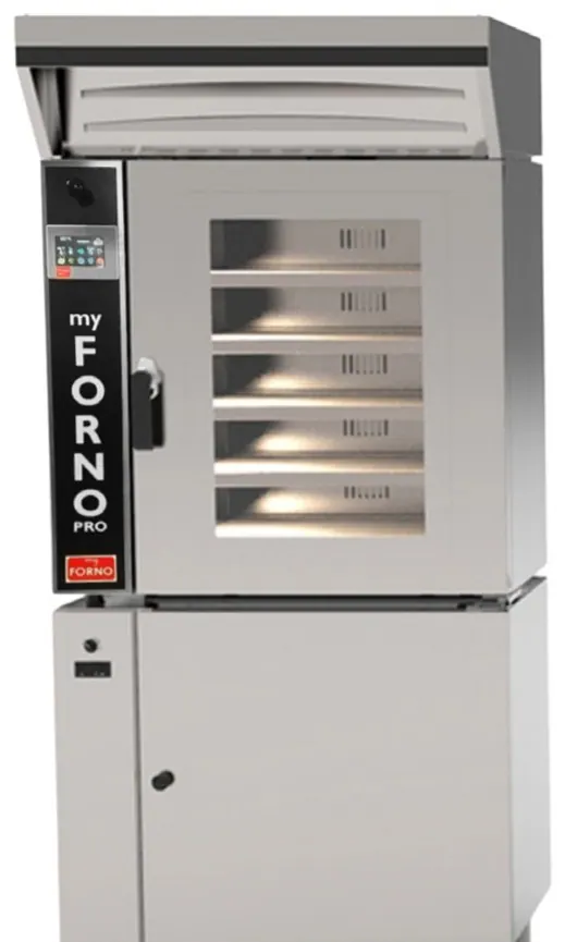 The Pro 5 with its exhaust hood, on a closed cabinet